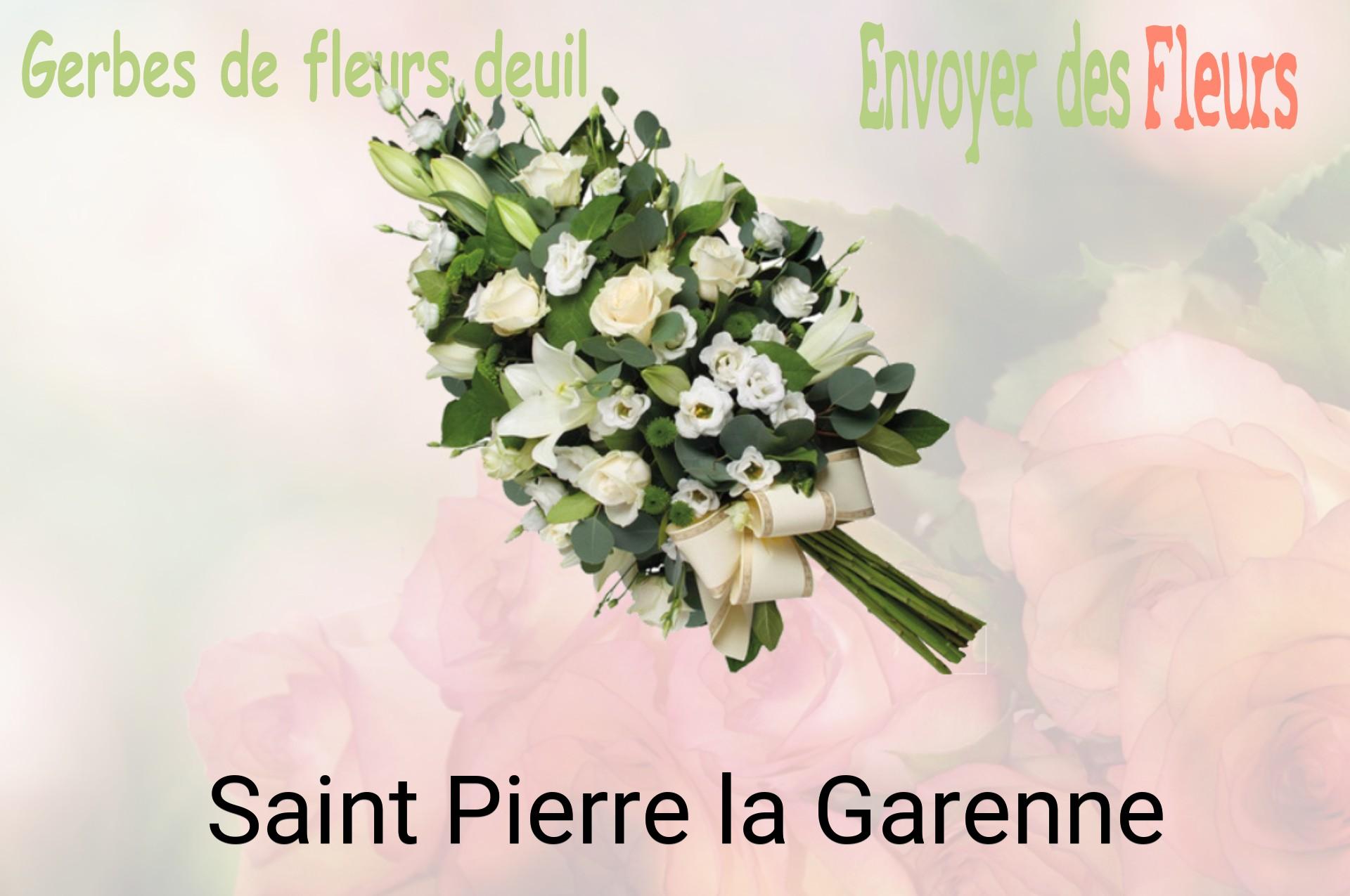 Gerbe de fleurs de deuil livrée à Saint-Pierre-la-Garenne
